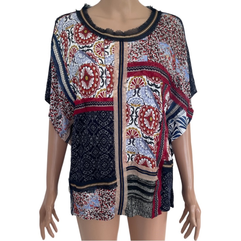 Desigual Women's Bobbie Short Sleeve T-Shirt Poncho Style - Picture 5 of 14